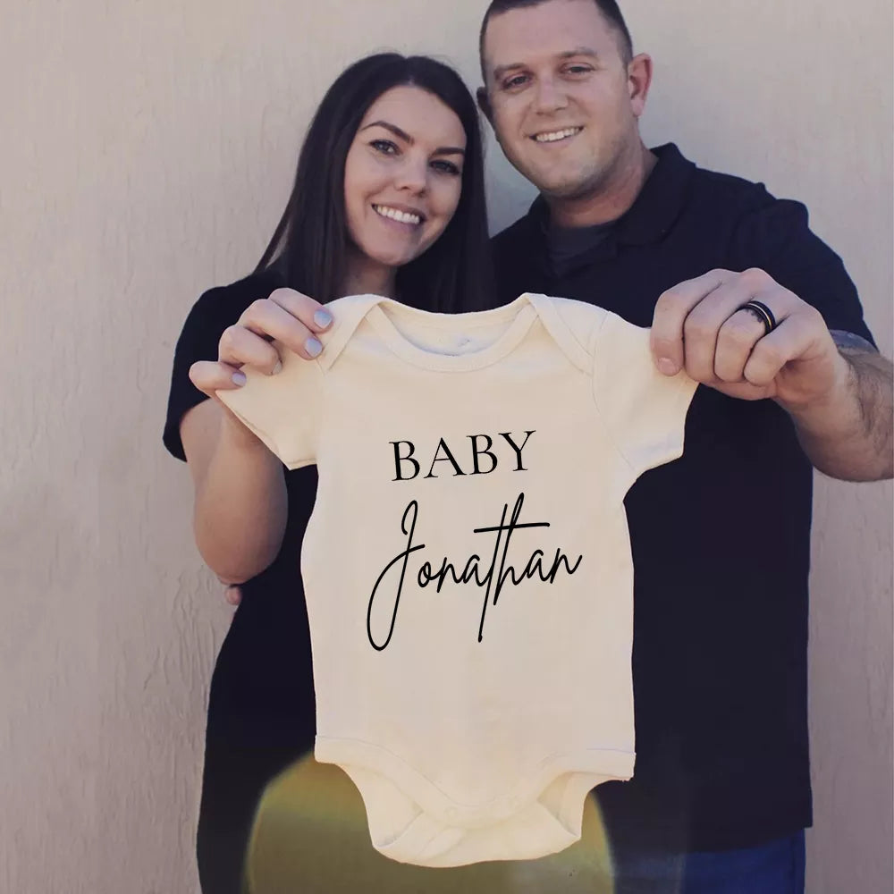 Personalized Name Baby Cotton Bodysuits
