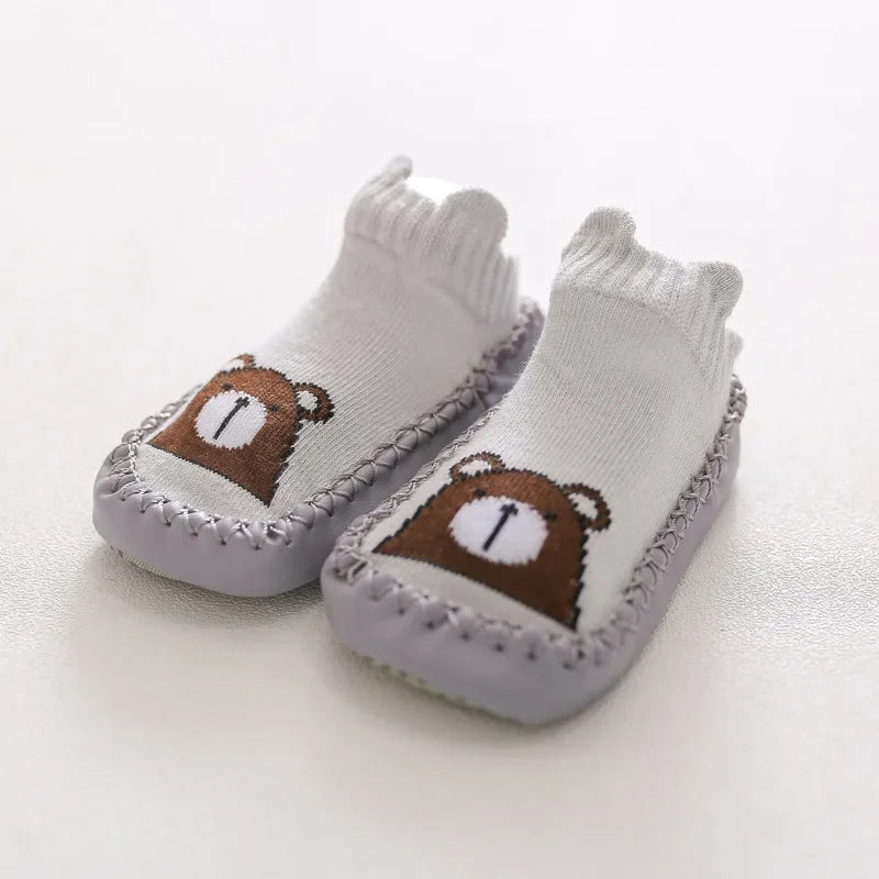 Baby Socks Shoes Infant Color Matching Cute Cartoon Kids Baby Shoes Doll Children Floor Sneaker Toddler Soft Soled First Walkers