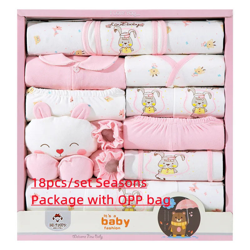 Baby Clothes Set For Newborn Bibs Cap Socks Blanket Cotton