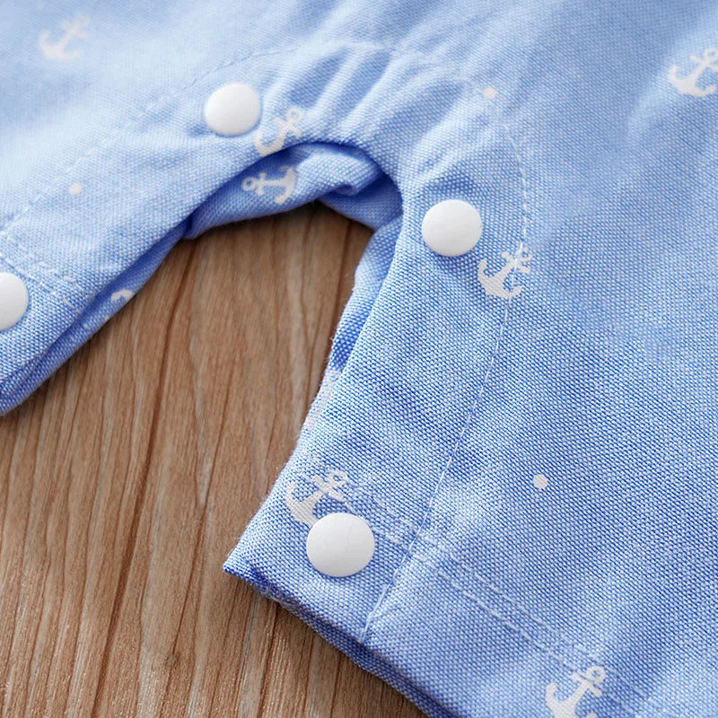Summer Shirt With Sea Anchor Comfortable Bodysuit