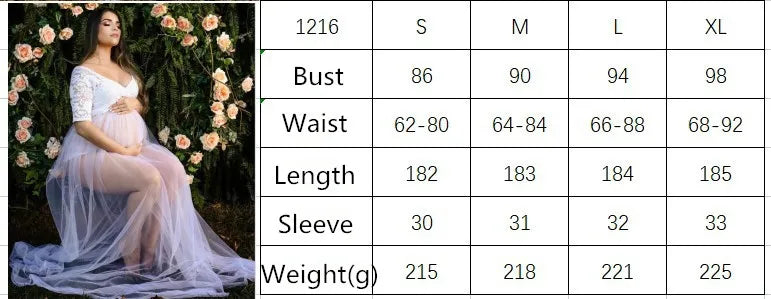 Maternity Sexy See-Through Pregnancy Dresses Baby Shower