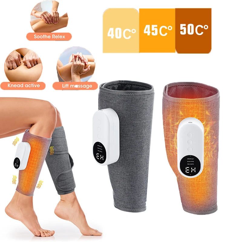 Leg Massager 360° Air Pressure Calf Massager Presotherapy Machine Household Massage Device Hot Compress Relax Leg Muscles