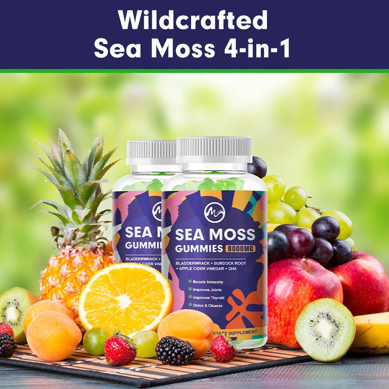 Sea Moss Multivitamin Gummies Replenish Dietary for Adults