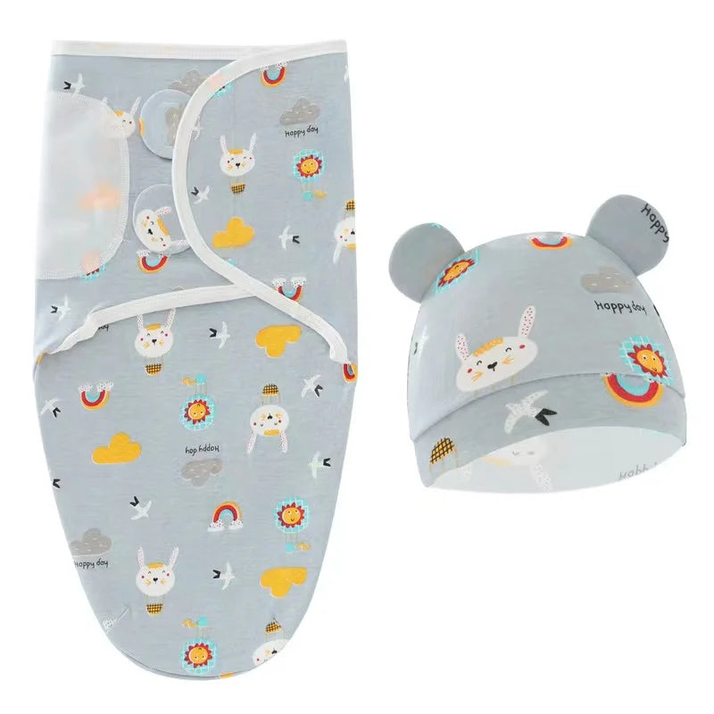Baby Sleeping Bag Newborn Envelope Cocoon Wrap Swaddle Soft 100% Cotton 0-6 Months Sleep Blanket