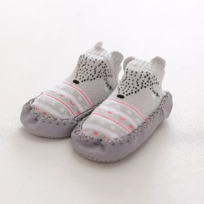 Baby Socks Shoes Infant Color Matching Cute Cartoon Kids Baby Shoes Doll Children Floor Sneaker Toddler Soft Soled First Walkers