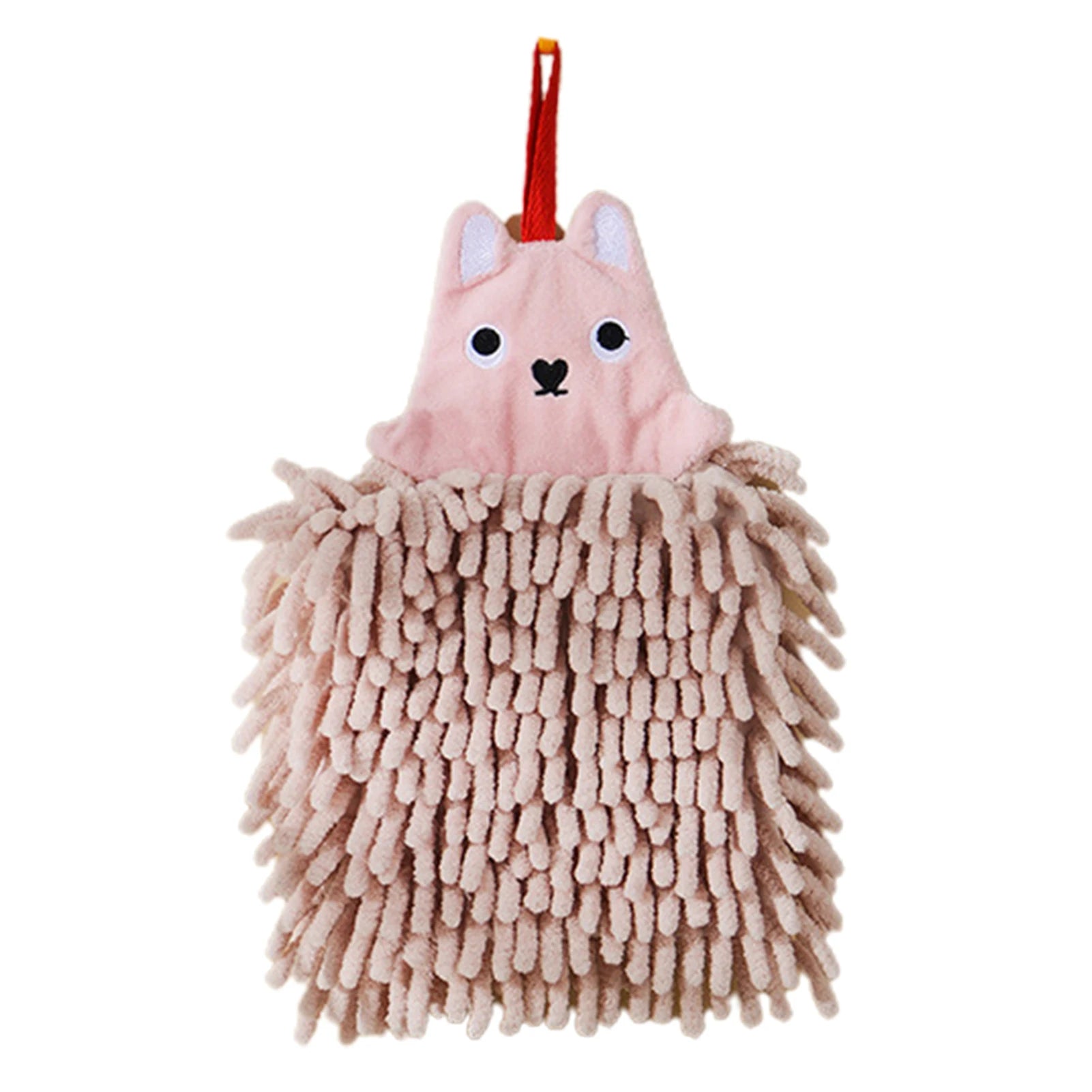 Chenille Cartoon Sheep Hanging Towel Adjustable Lanyard Hanging Hand Towel Soft Comfortable Skin-touch Kitchen Towel For Home