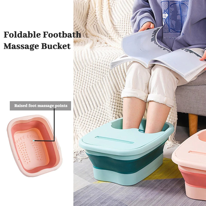 Foldable Footbath Massage Bucket, Soaking Bucket, Folding Basin, Spa Foot Bath, Household Sauna Bathtub, Pedicure Bath