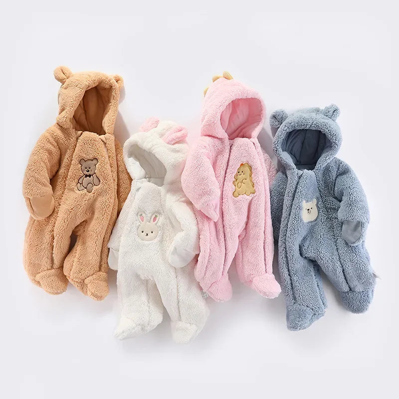 Thickened Warm Bear Rabbit Cotton Jumpsuit