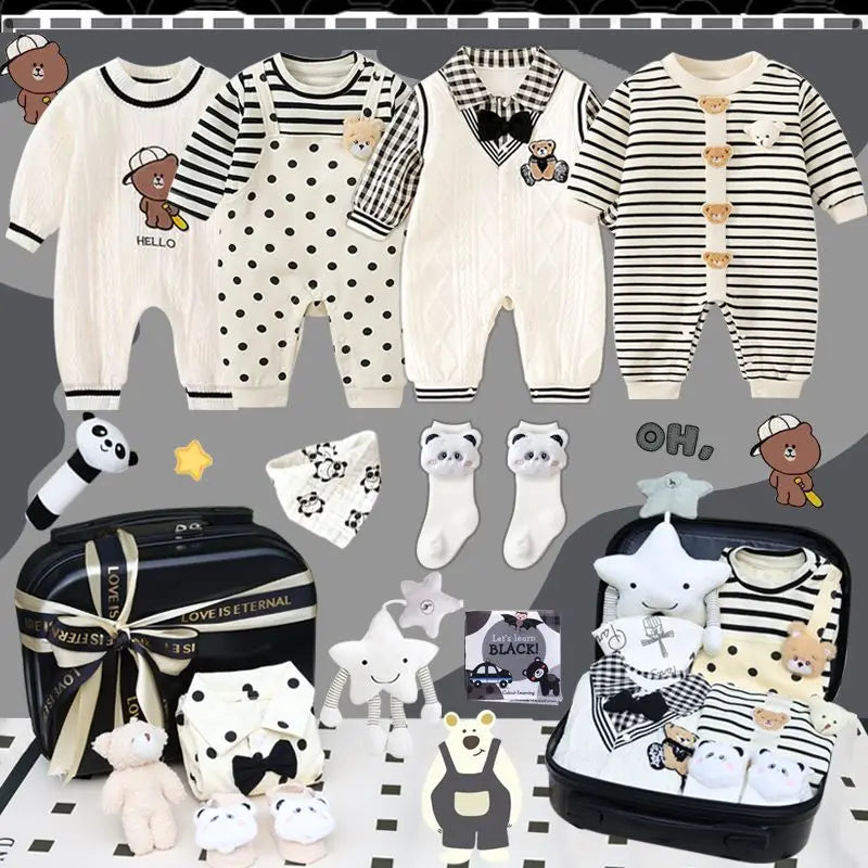 Newborn meeting gift box clothes suit baby gift first month old 100 days old baby birth meeting gift high-end