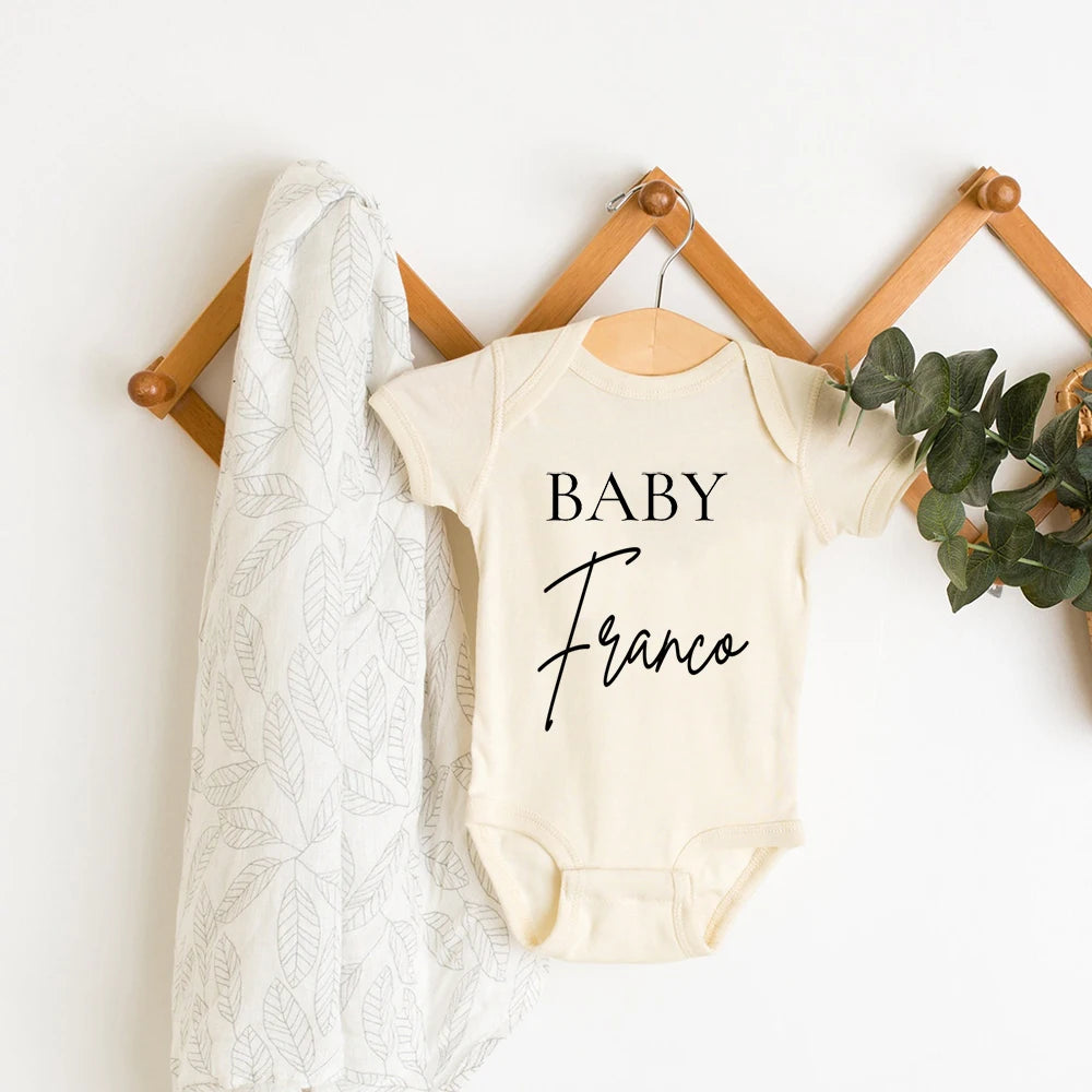 Personalized Name Baby Cotton Bodysuits