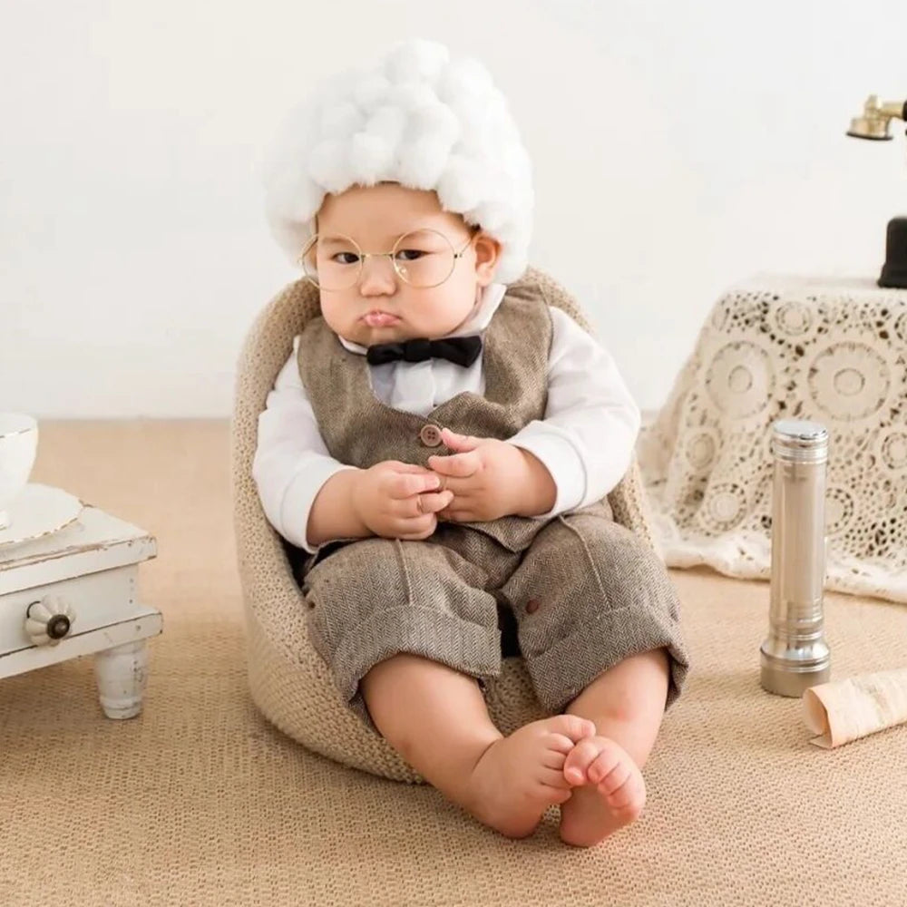 Newborn Photography Props Grandmother Outfit Baby Girl Cosplay Grandma Clothes Baby Boy Grandpa Costume Photo Newborn Outfit