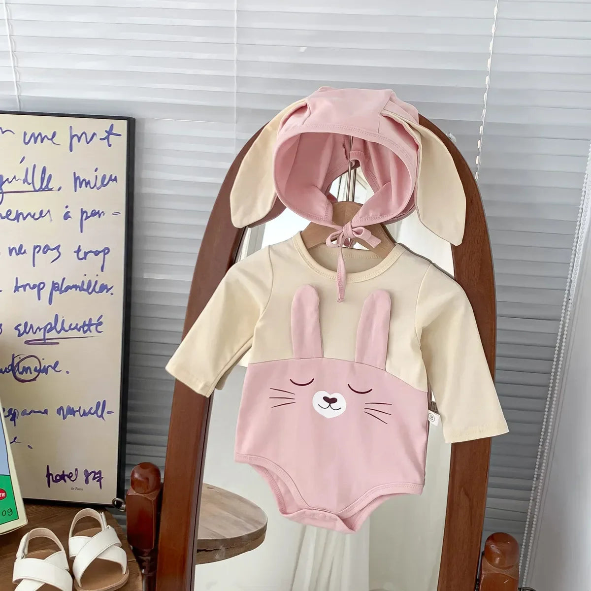 Newborn Clothes Baby Cute Bodysuit with Hat Summer Clothes