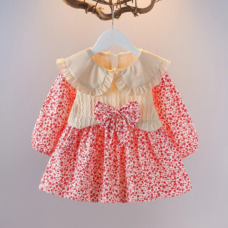 Baby girls flower pattern spring dress