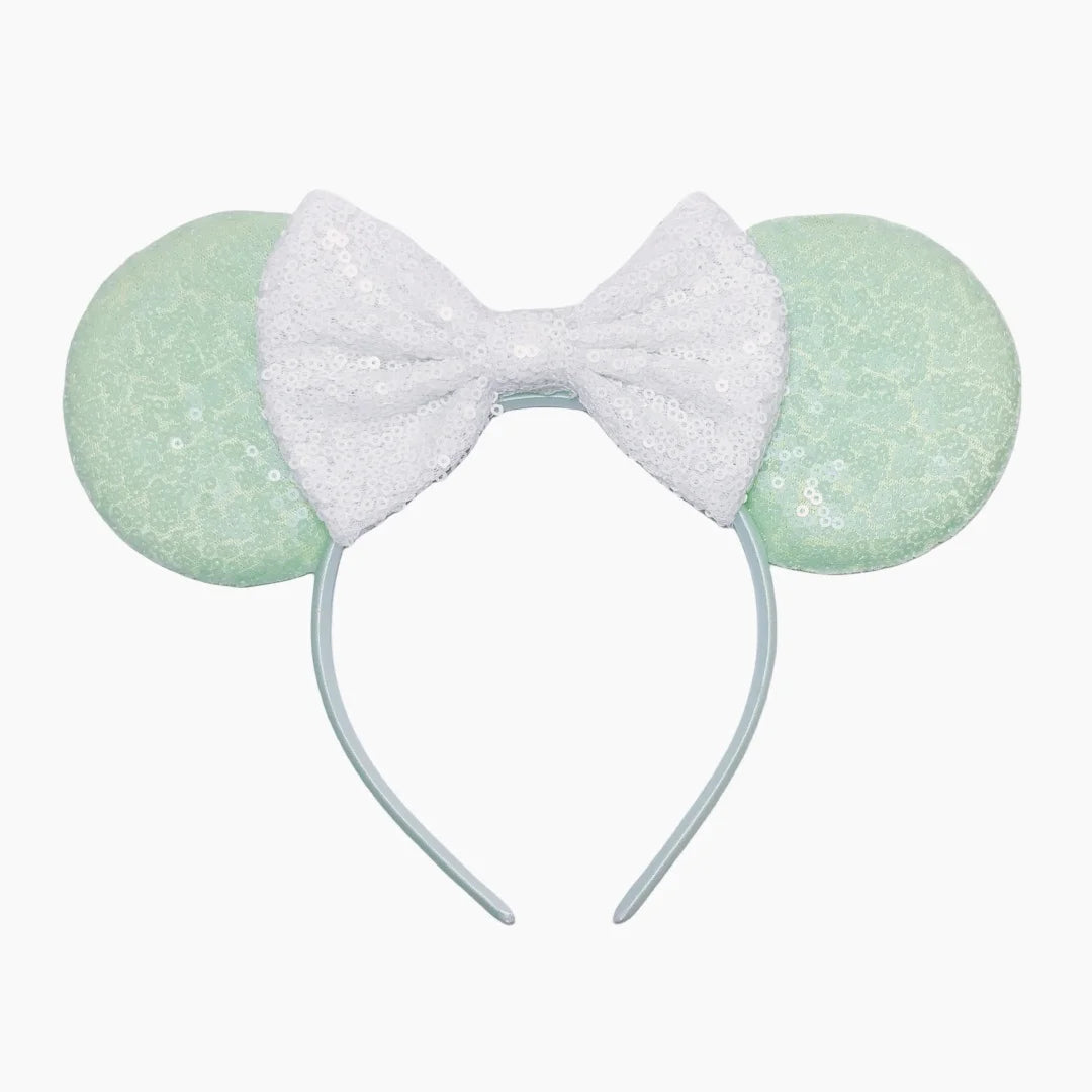 Classic Mouse Ears Headband Glitter Bow Party Accessories