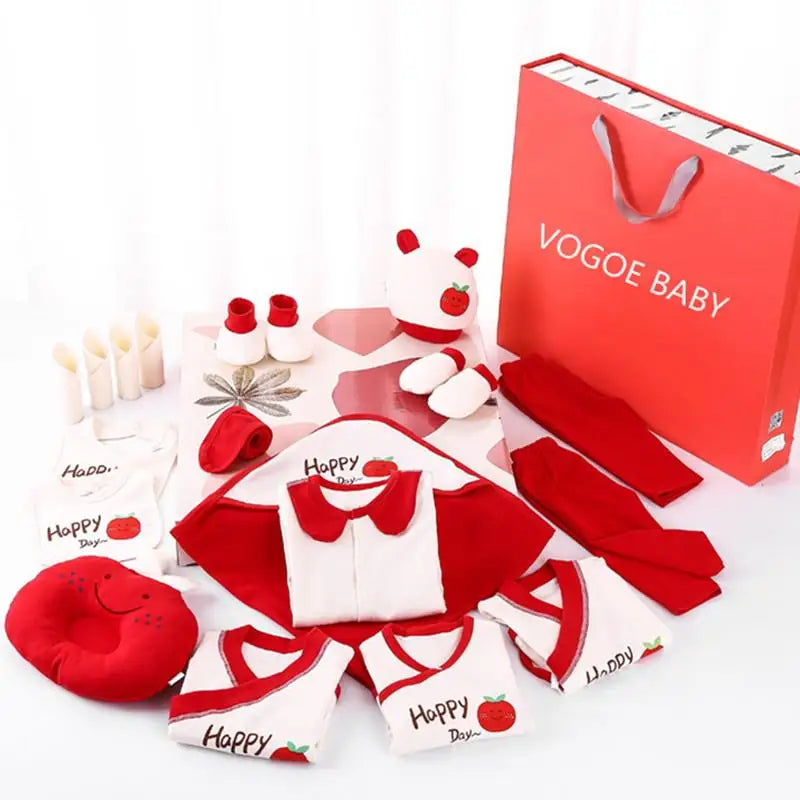 Cute Apple Baby Clothes New Born Gift Sets Cotton Clothing