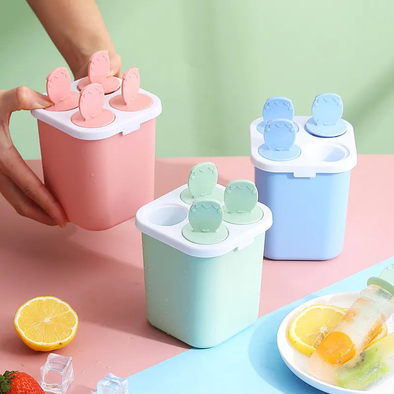 DIY Ice Cream Popsicle Mold Homemade Ice Box with Plastic Stick Icemaker Baby Food Supplement Tools Kitchen Gadgets