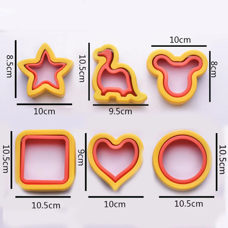 Sandwich Cutter And Sealer Set For Children Kids DIY Making Cookies Mold Pancake Maker Embosser Food Molds Kitchen Baking Tools