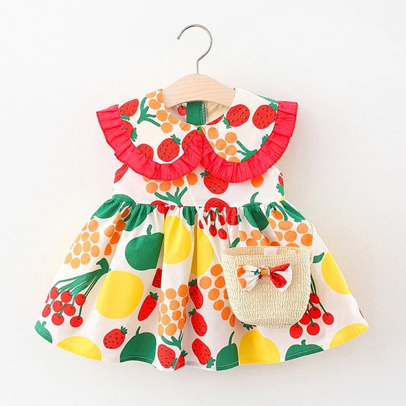 Baby Girls Dresses Summer Dress Newborn Toddler Children Clothes Kids Princess Party Fashion Outfit 1 2 3 Year Dresses Bow Dot