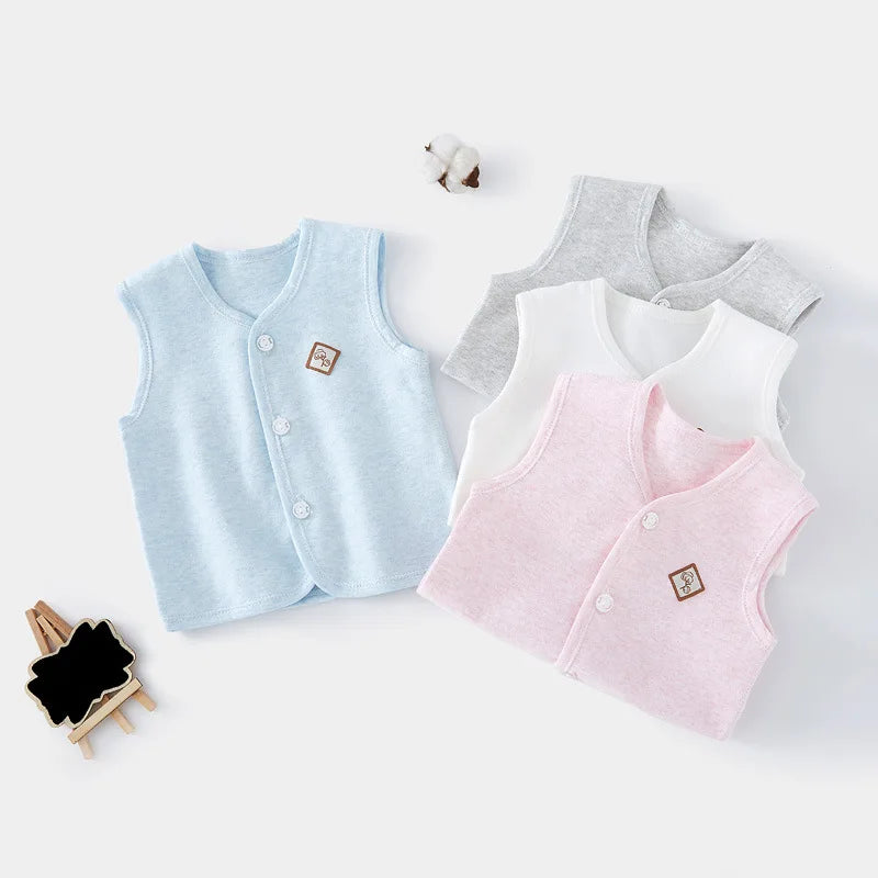 Baby Vest Spring and Autumn Thin Cotton Girls' Clothes