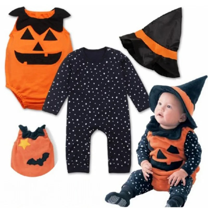 Halloween Costumes Baby Pumpkin Jumpsuit 0-3T