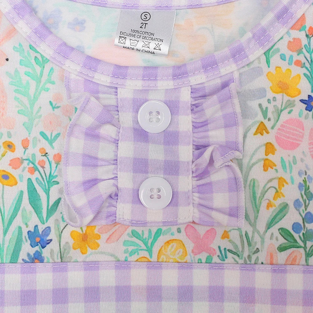 Summer Flower Bubble Romper Babi Girls Clothes Floral Printing Bodysuit Bow Outfit Sleeve One Piece New Born Short 0-3T Jumpsuit