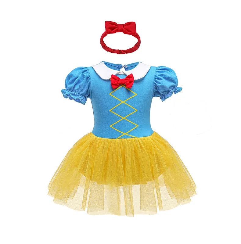 Newborn Baby 2PCS Clothes+Headgear Snow White Mermaid Costumes