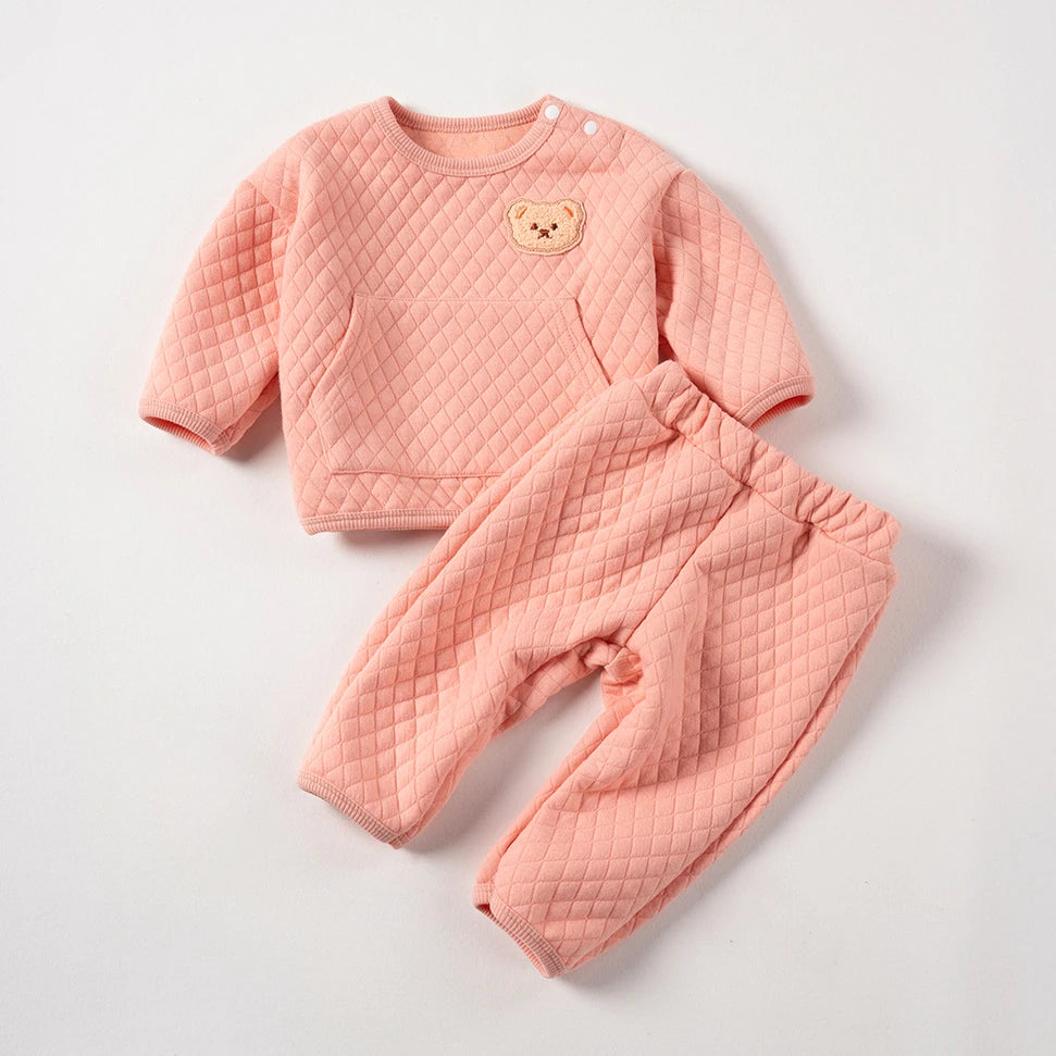 Baby Clothes Sets Autumn Warm Baby Girl Clothing Set Outfits Bear Cute Baby Boy Sweatshirts Pants 2pcs Winter Suits for Newborn