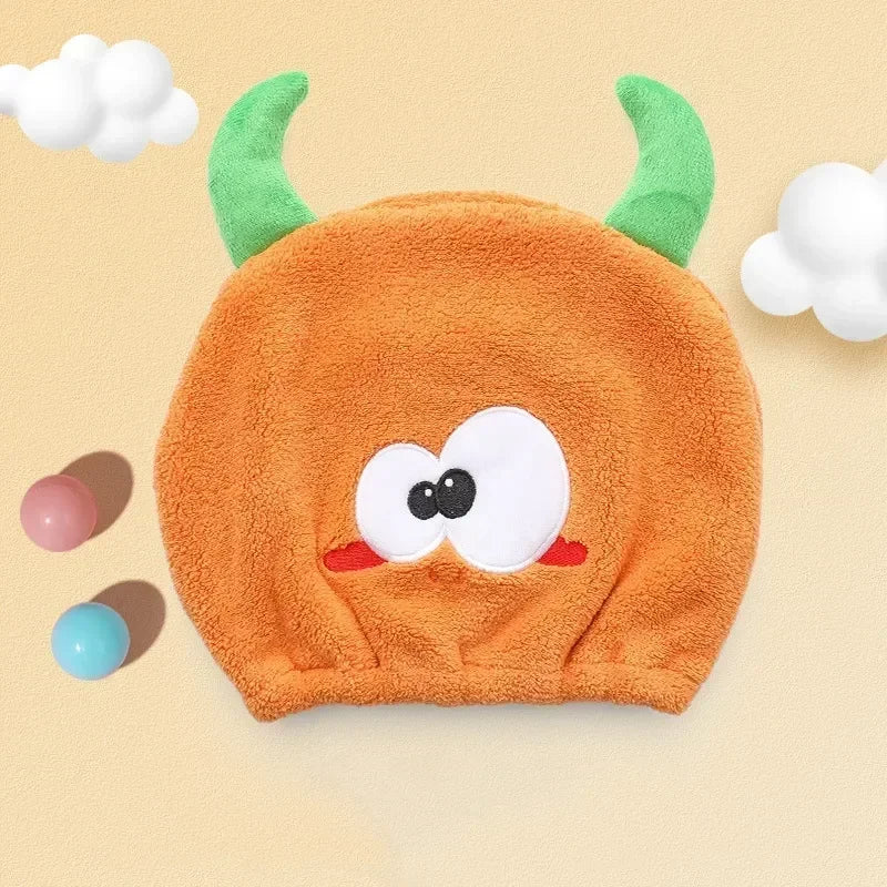 Cute Cartoon Animal Hair Towel Cap Drying Hat Quick-dry Microfiber
