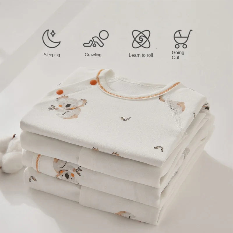 Spring Baby Boys and Girls Comfortable Cotton Bodysuit Boneless