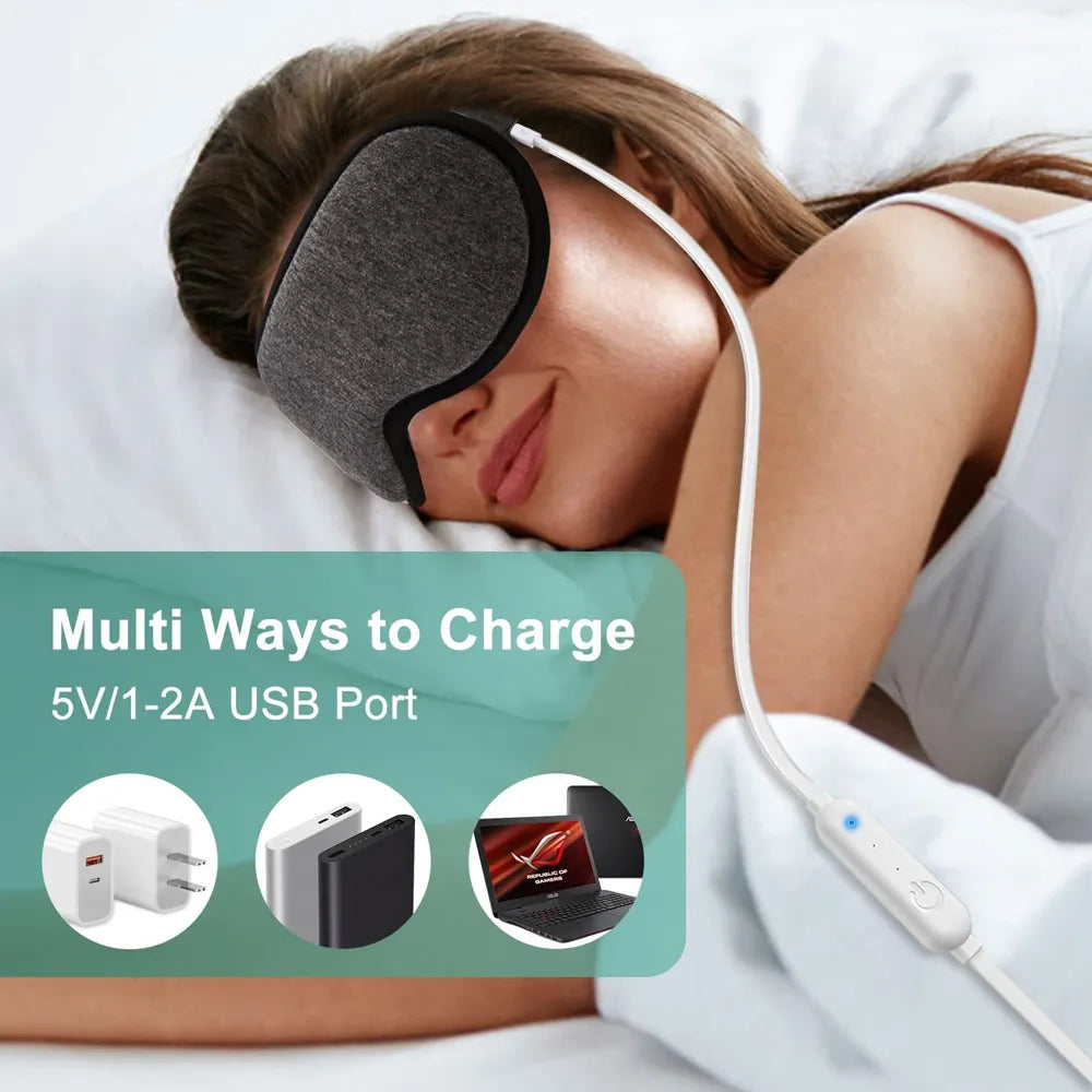 Reusable USB Electric Eye Care Massager Relieve Tired Eyes Dry Eyes Sleep Blindfold