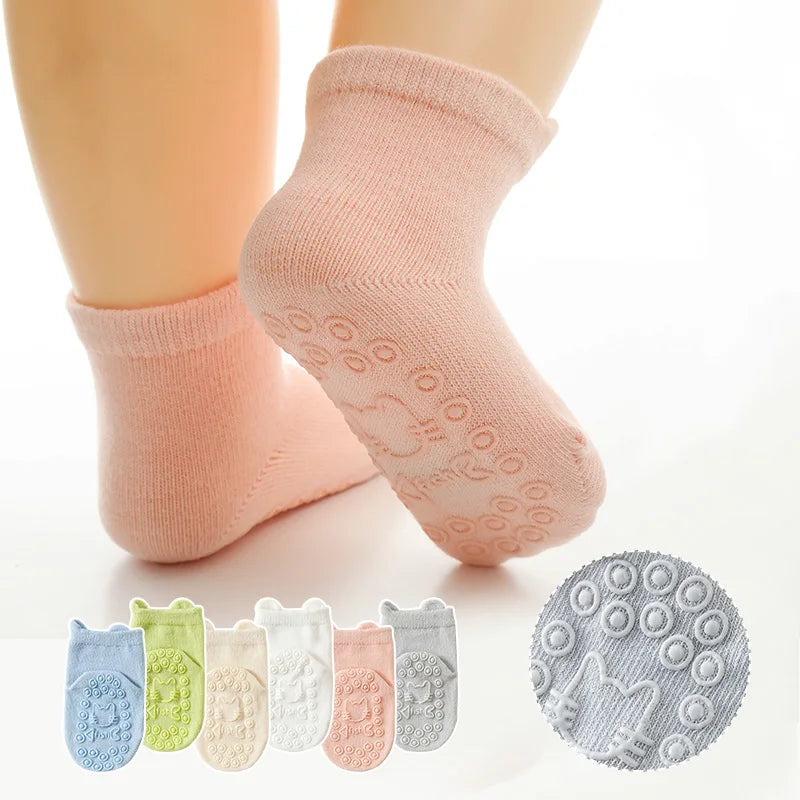 Baby Socks Cartoon Baby Anti-slip Socks Cute Cat Toddler Girl Socks Spring Autumn Boy Kids Socks Baby Accessories