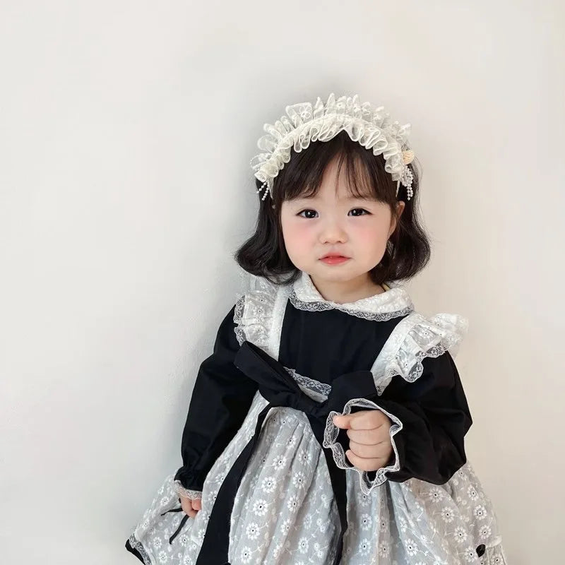 White Lace Bow Baby Headbands for Girl Cute
