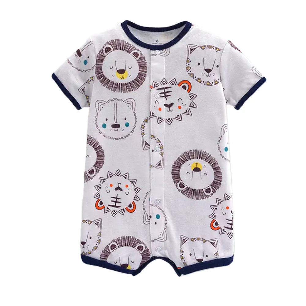 Summer 100% Cotton Newborn Infant Bodysuits 6-24