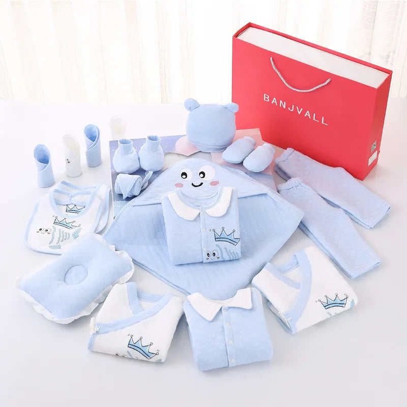 Newborn Baby Gift Clothing  Set 100% Cotton Cartoon Print Autumn Winter Infant Clothes Toddler Underwear Suits High Quality