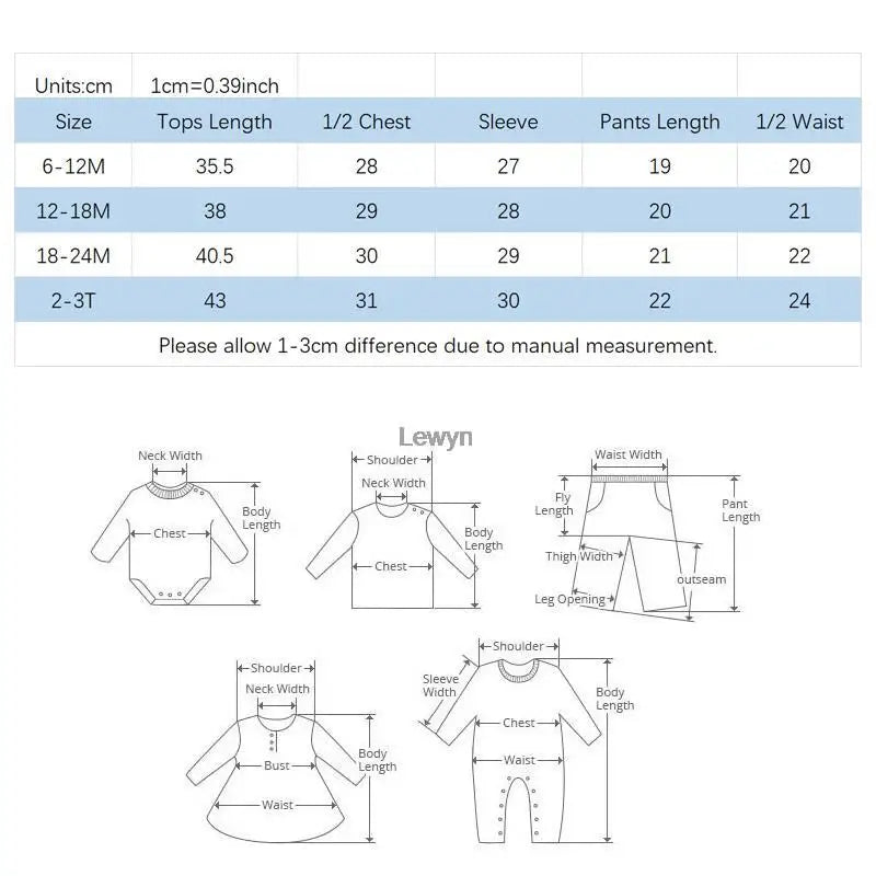 Spring Baby Girls Outfit Newborn Toddler Clothes Set