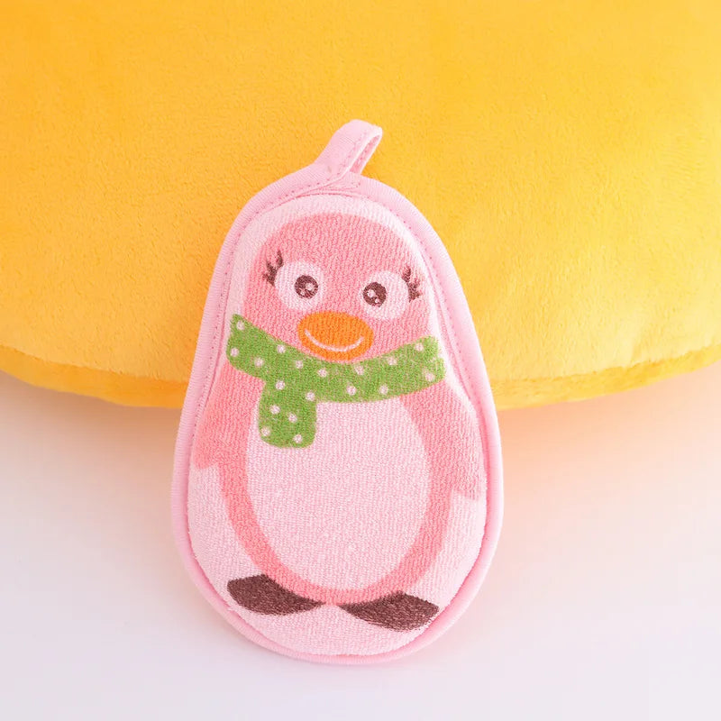 Cartoon Baby Bath Sponge Shower Cleaning Brush