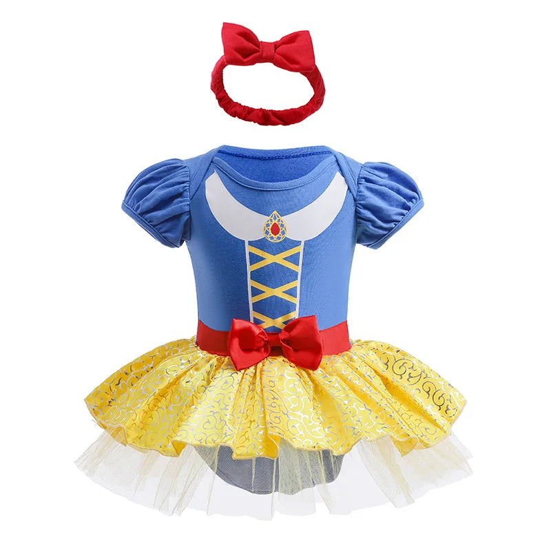 Newborn Baby 2PCS Clothes+Headgear Snow White Mermaid Costumes