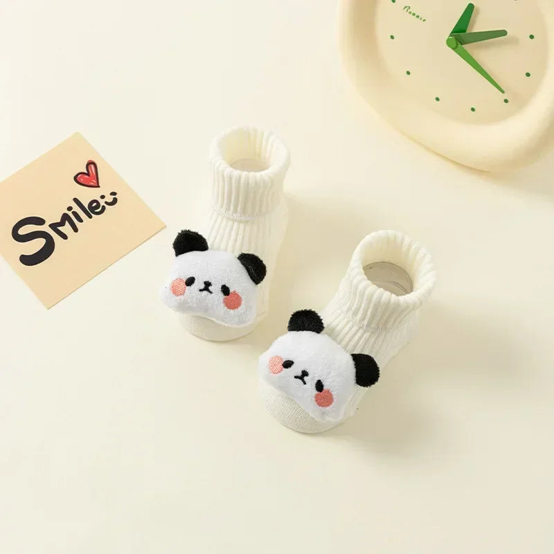 Baby Socks Winter Autumn Non-slip Floor Socks Newborn Baby Cartoon 3D Doll Toddler Socks for Kids 0-3Y