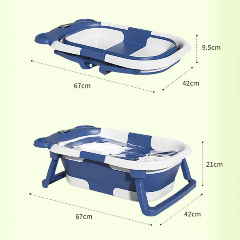 Baby foldable children's bathtub home newborn baby bathtub can sit and lie down baby bath basin