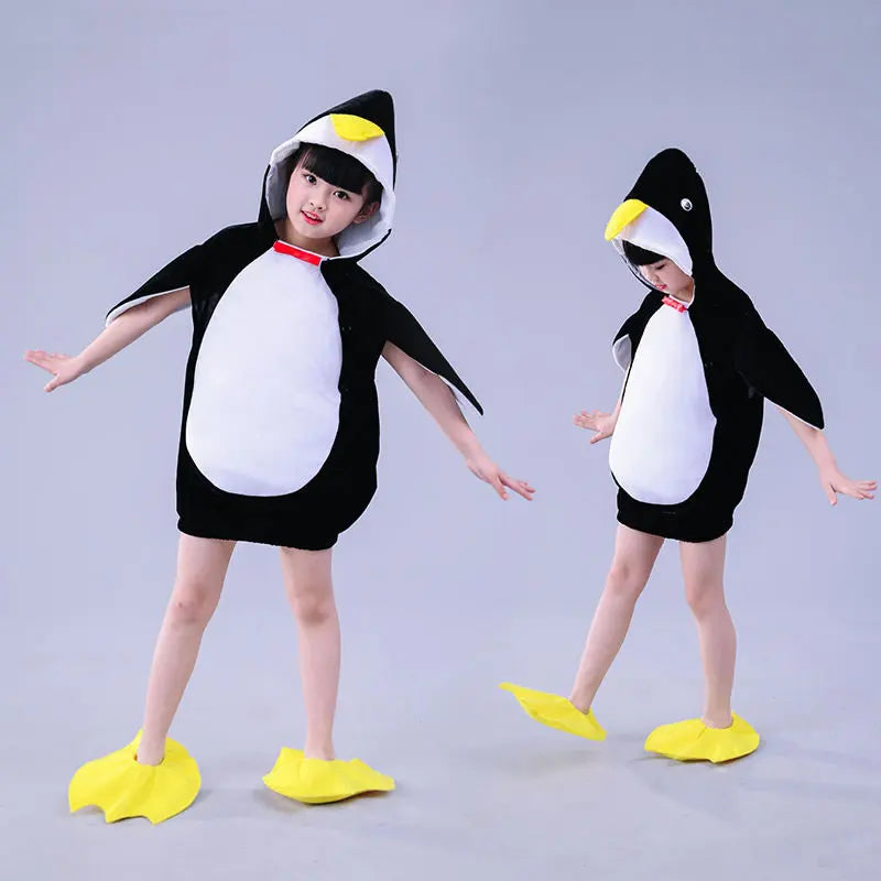 Penguin Costume For Baby Hooded Top+Shoes Set