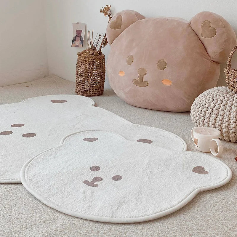 Baby Play Mats Bear and Bear Head Floor Soft Cotton Bedding Blanket Crawling Game Pad Toys For Children Room Nursery Decor