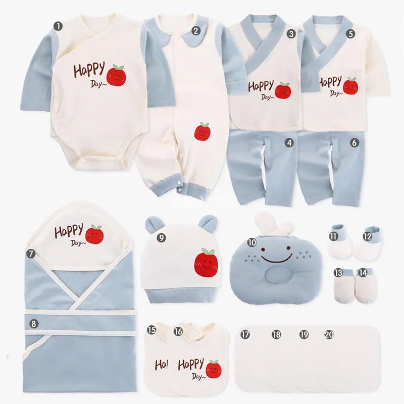 Cute Apple Baby Clothes New Born Gift Sets Cotton Clothing