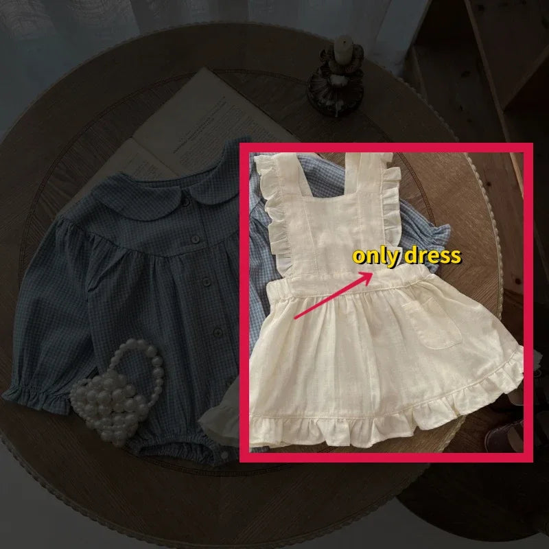 NewbornBeige Ruffle Strap Dress Fashion