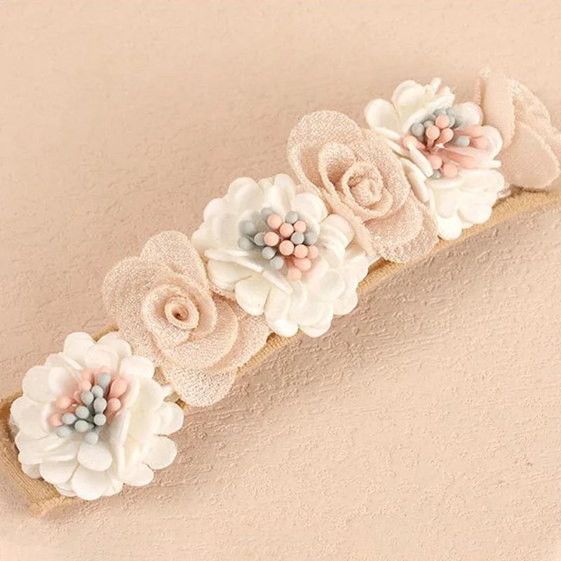 Baby Girl Headband Newborn Elastic Flower Toddler Hair Band Kids Headwear Nylon Girls Soft Hairbands Children Hair Accessories