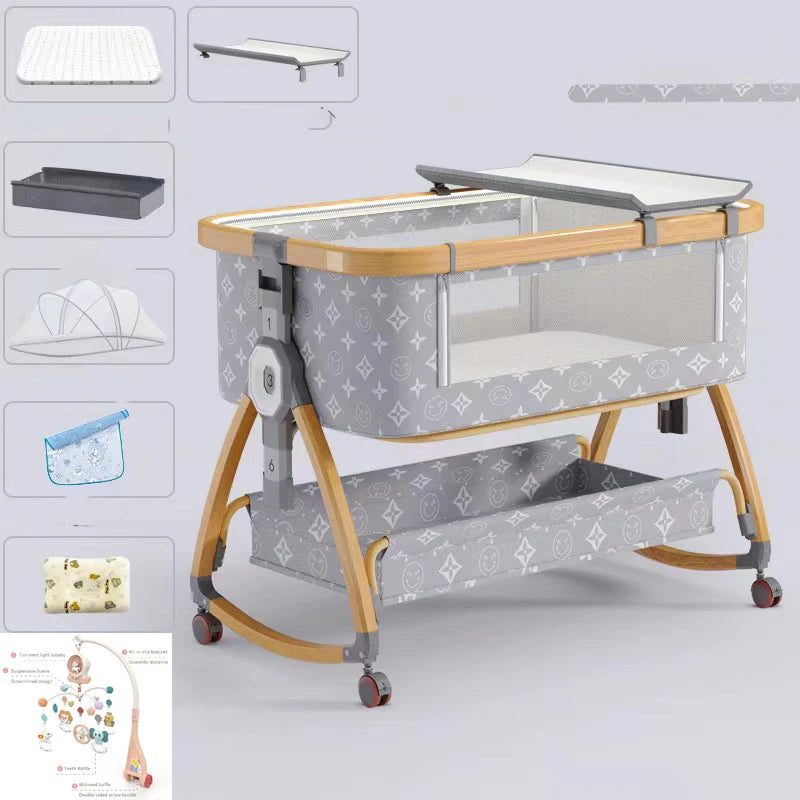 Portable Bed Guard Baby Bedside Crib Aluminum Alloy Folding Bed