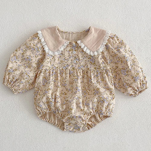 Baby Girl Romper Long Sleeve Clothes For Girls Lace Newborn Baby Rompers For Girls Jumpsuit 100% Cotton Baby Boys Romper