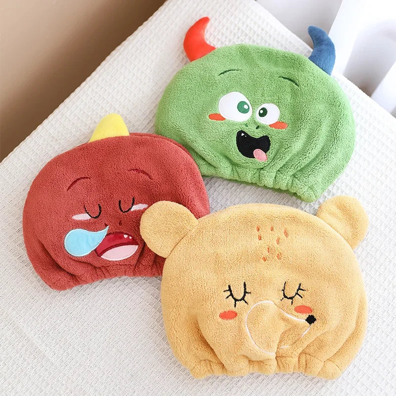 Cute Cartoon Animal Hair Towel Cap Drying Hat Quick-dry Microfiber