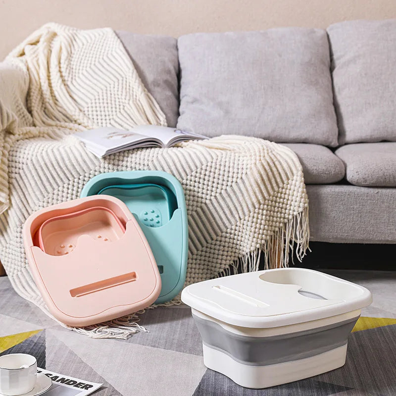 Foldable Footbath Massage Bucket, Soaking Bucket, Folding Basin, Spa Foot Bath, Household Sauna Bathtub, Pedicure Bath