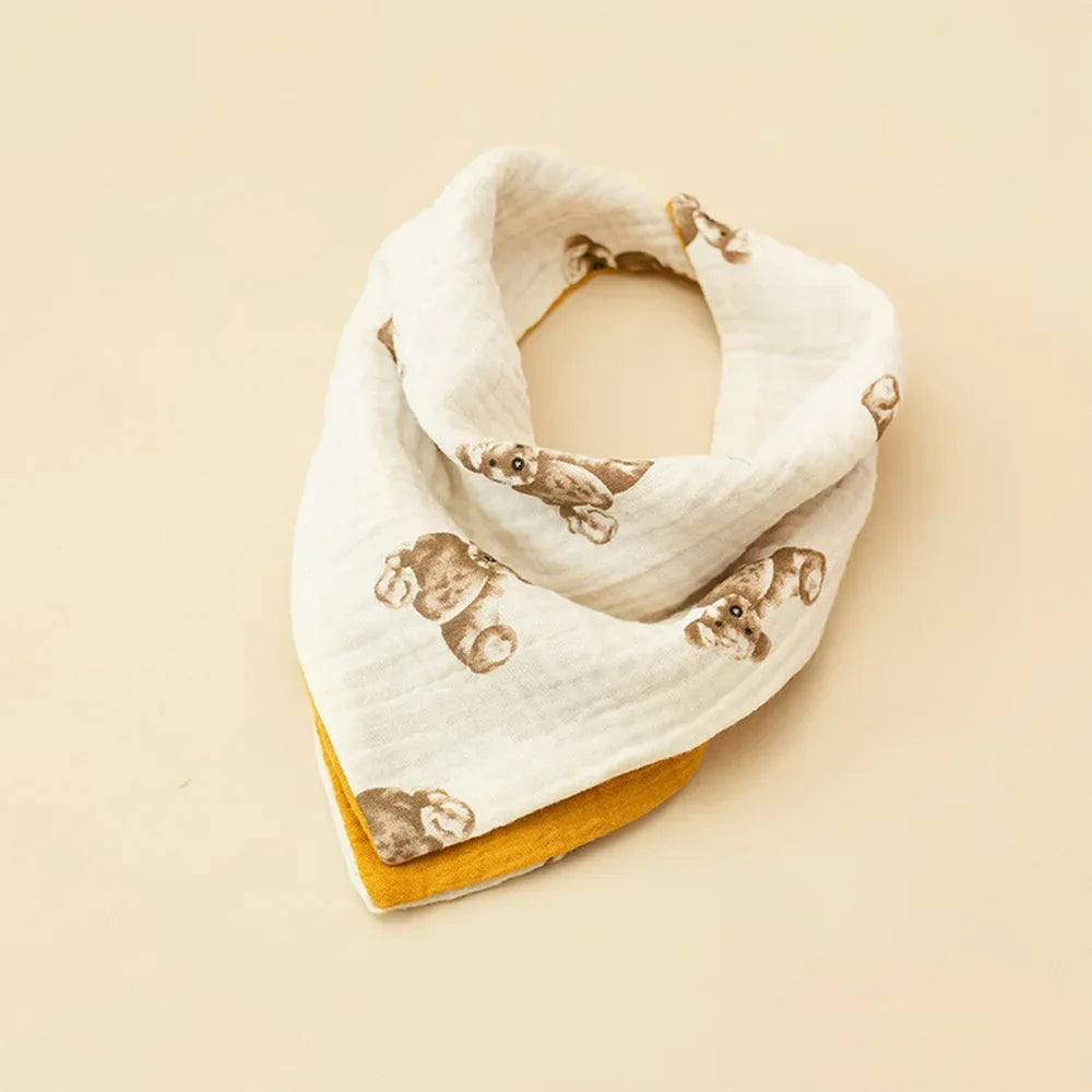 Baby Cotton Cloth Bib Multi-Functional Square Towel