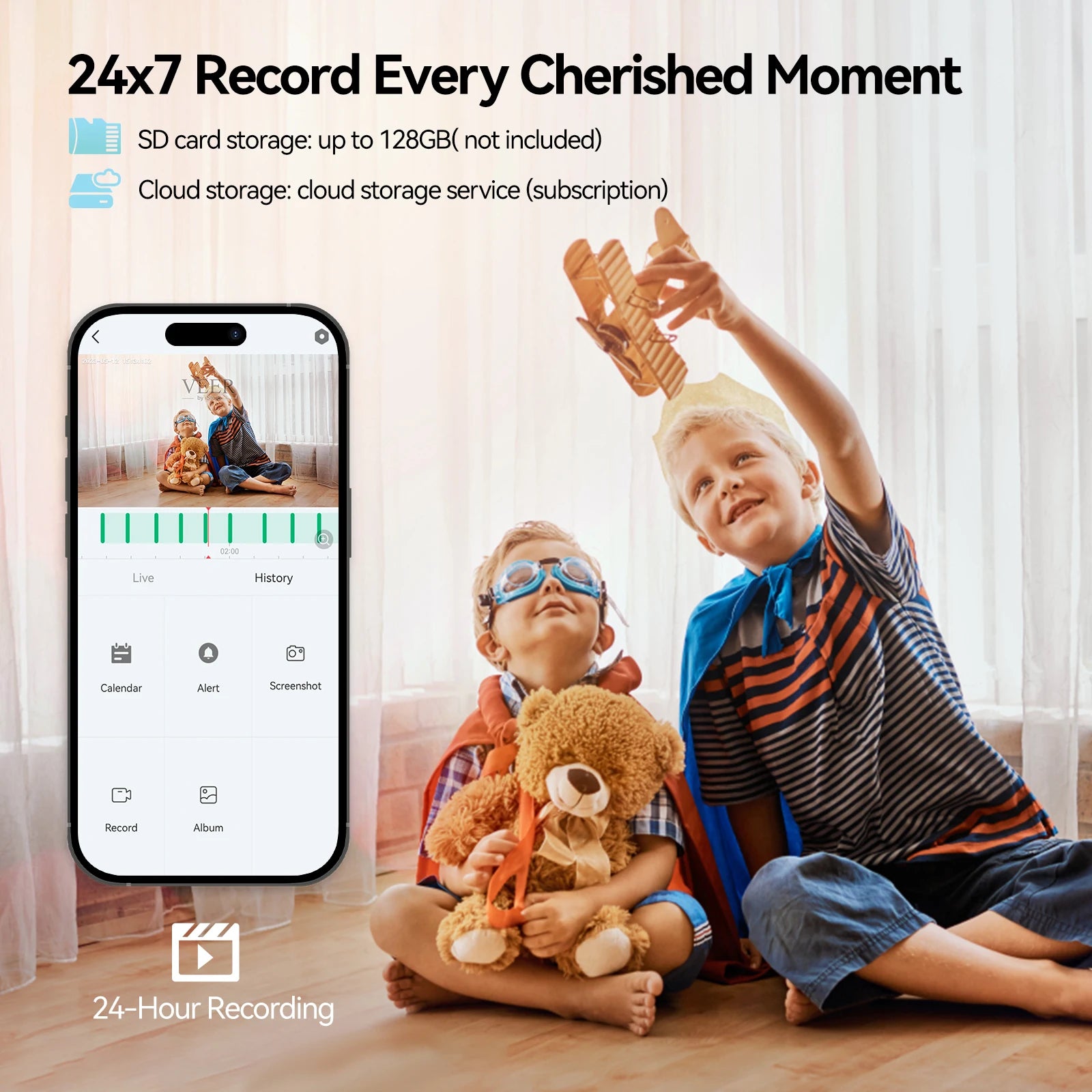 SV3C Baby Monitor Camera 2K Indoor Wifi 360 Smart Home Surveillance IP Cameras Wireless PTZ Night Vision Auto Tracking Alexa